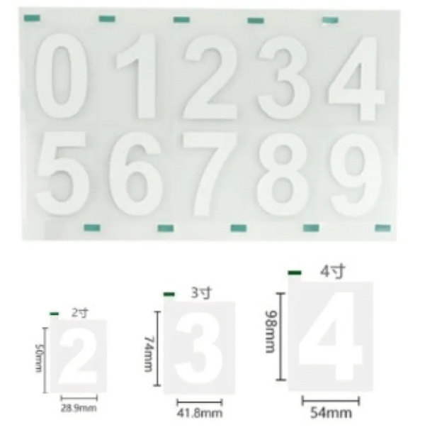 Reflective License Plate Stickers (Numbers) - Image 8
