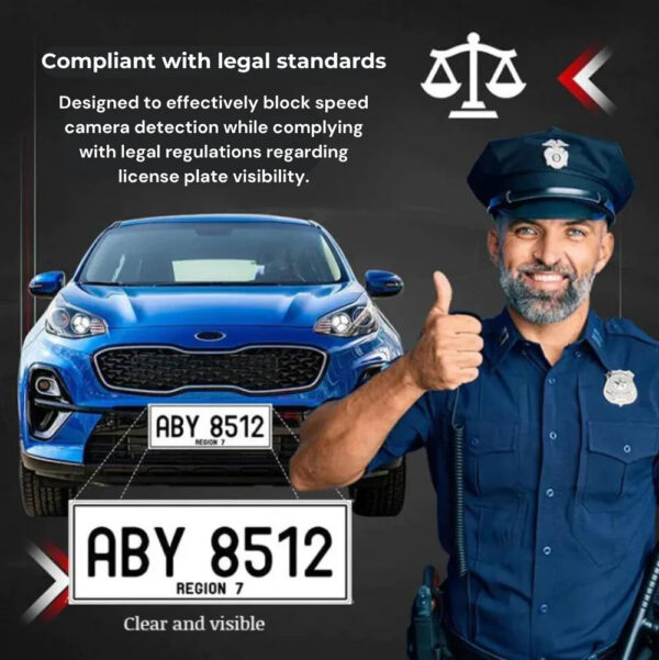 Reflective License Plate Stickers (Numbers) - Image 4