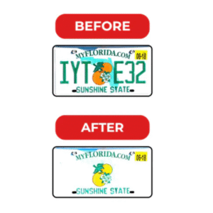 Reflective License Plate Stickers (Numbers)