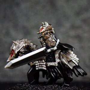 WoW Mini Figures Set Compatible with Lego - Black-Swordsman-w-Steed